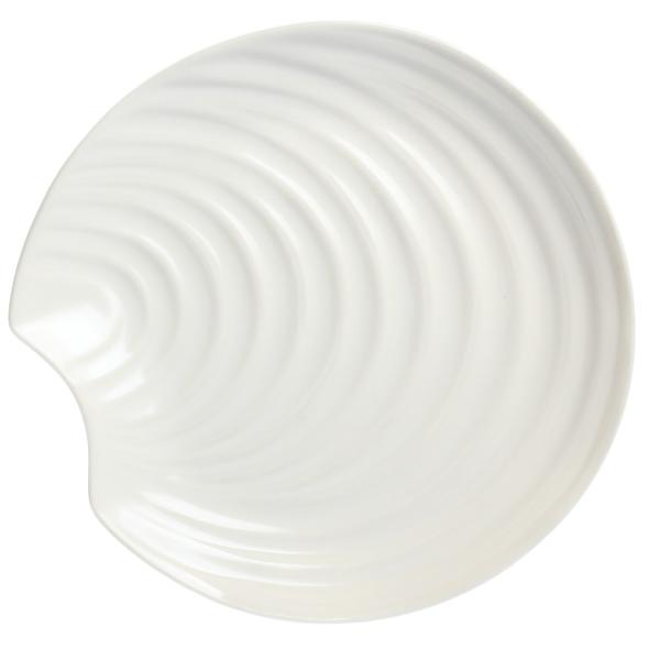 White Scallop Shell Plate - 26cm