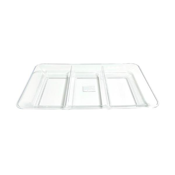 Clear Rectangle Divider Platter