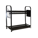 Load image into Gallery viewer, 2 Tier Black Dish Drying Tray - 55cm x 30cm x 50cm
