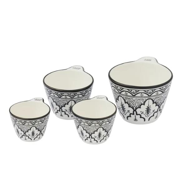 4 Pack Aleah Ceramic Measure Cups - 12cm x 10cm x 7cm