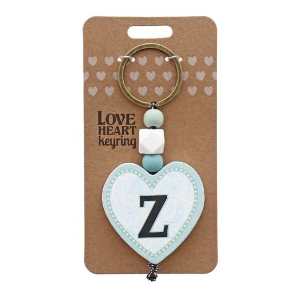 Z Heart Keyring