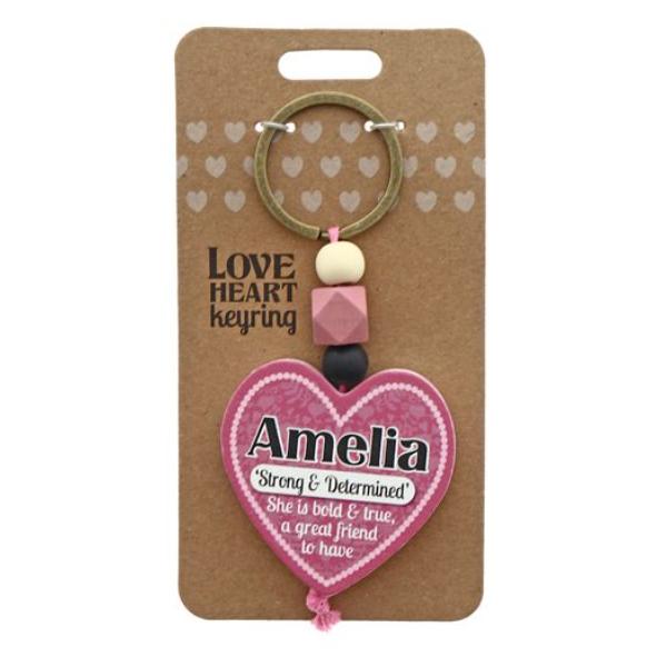 Amelia Heart Keyring