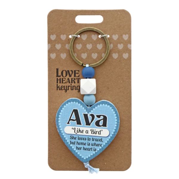 Love Heart Ava Keyring