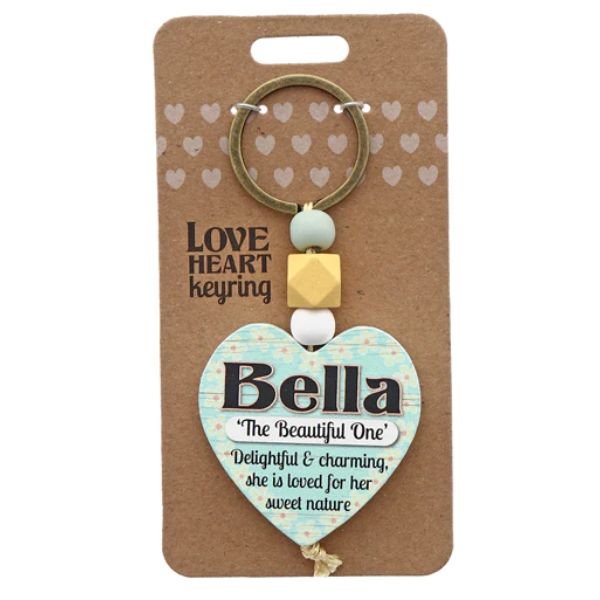 Love Heart Bella Keyring