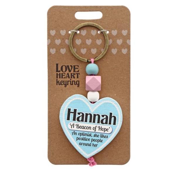 Hannah Heart Keyring