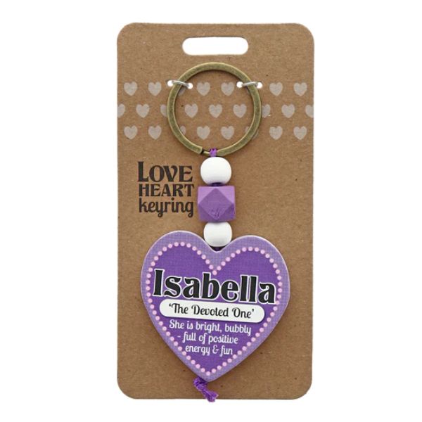 Love Heart Isabella Keyring