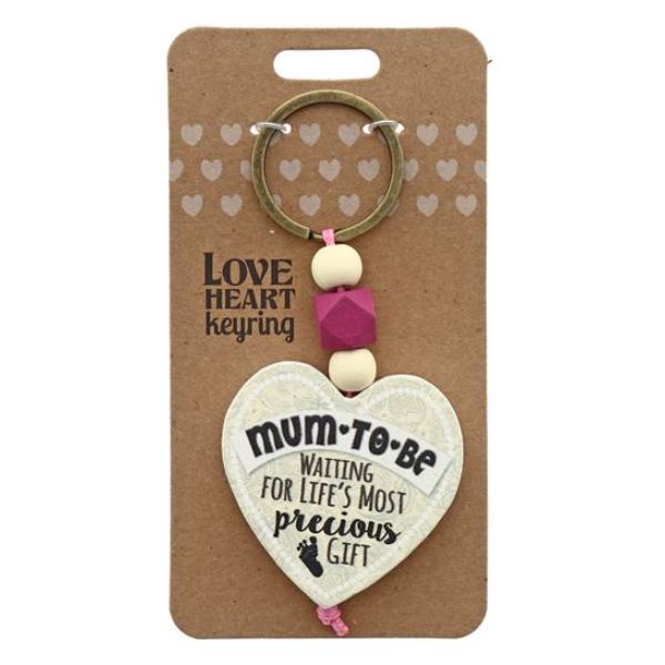 Mum To Be Heart Keyring