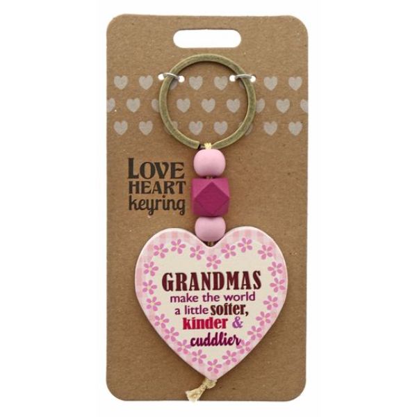 Grandma Heart Keyring
