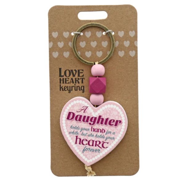 Love Heart A Daughter Keyring