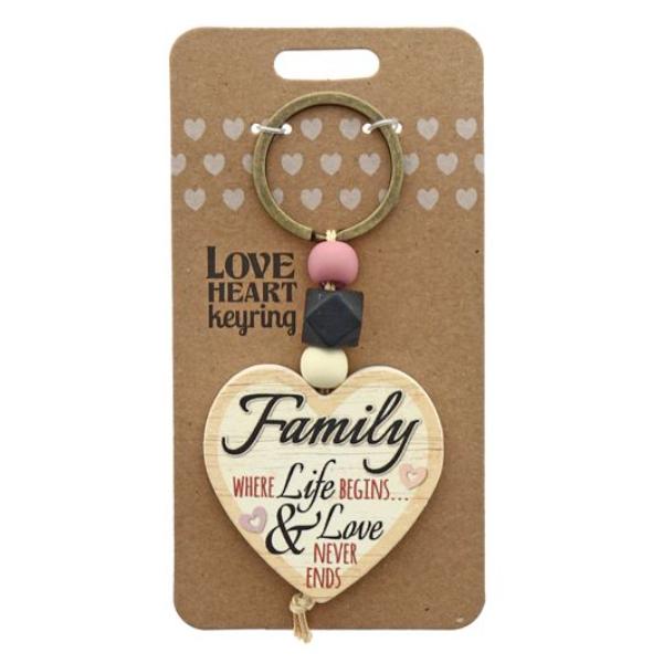 Family Where Heart Keyring