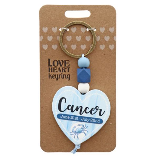 Love Heart Cancer Keyring