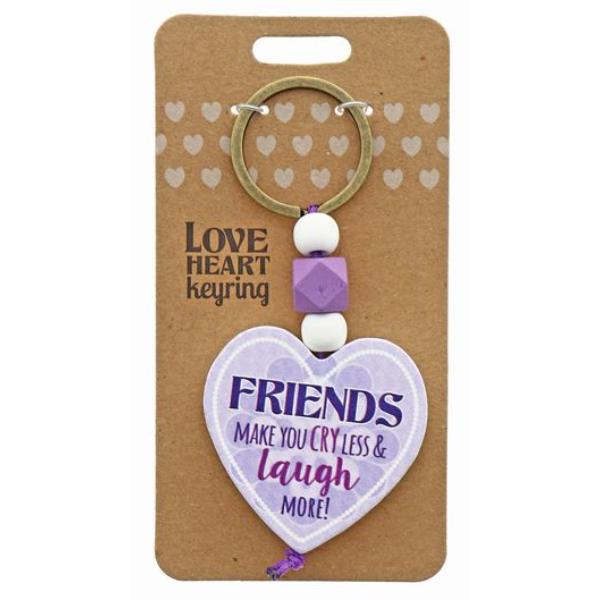 Friends Laugh Heart Keyring