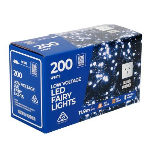 200 Pack White Low Voltage Led Fairy Lights - 11.9m