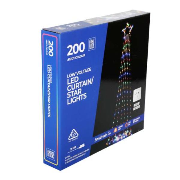 2000 Multi Colour Low Voltage Led Curtain Star Lights