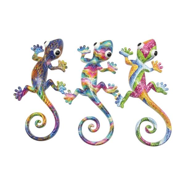 Rainbow Lizard Wall Art - 25cm