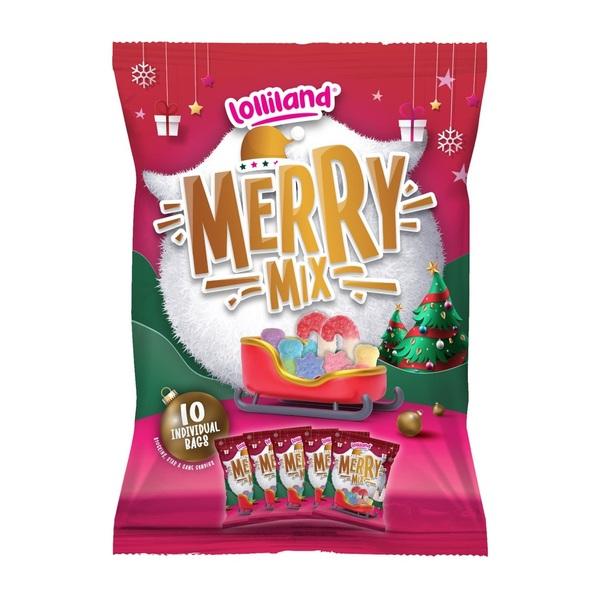 10 Pack Merry Mix Christmas Gummi Lollies - 25g