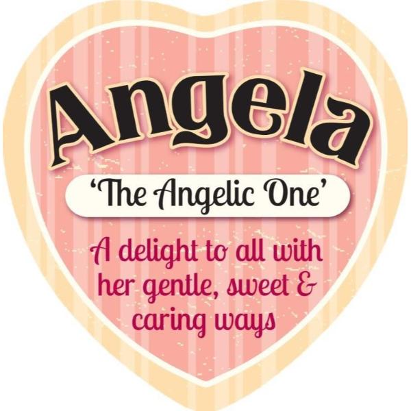 Ceramic Angela Heart Magnet