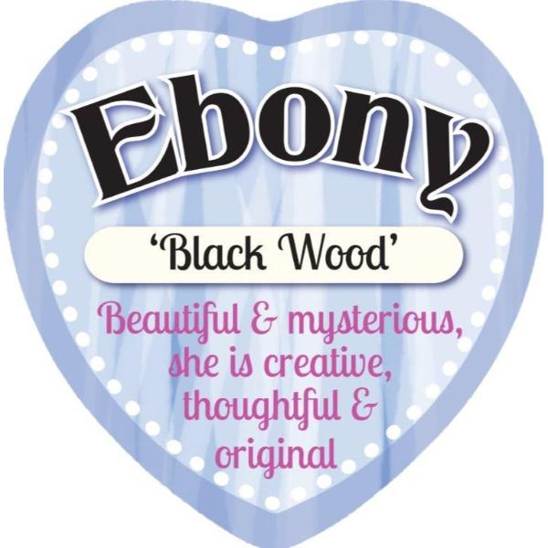 Ceramic Ebony Heart Magnet