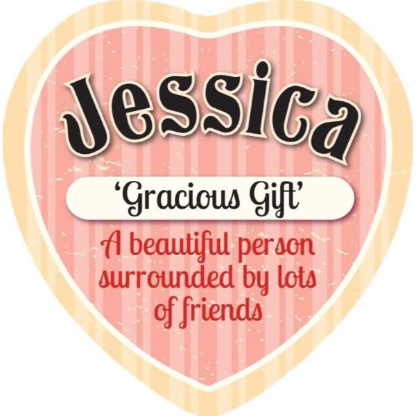 Ceramic Jessica Heart Magnet