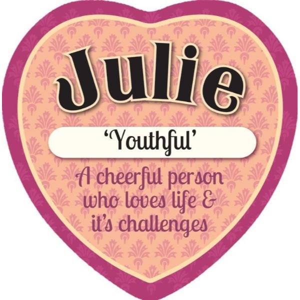 Ceramic Julie Heart Magnet