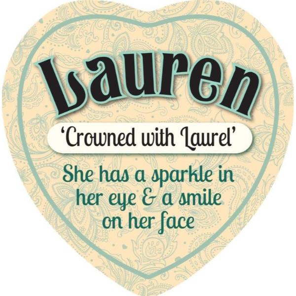 Ceramic Lauren Heart Magnet