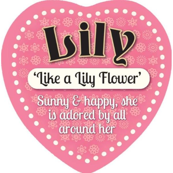 Lilly Heart Magnet