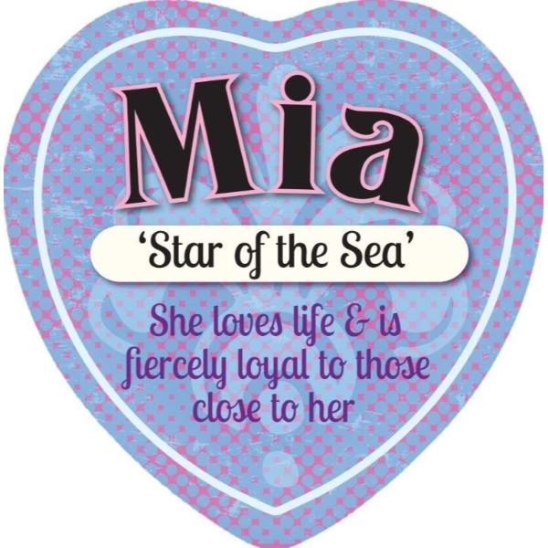 Ceramic Mia Heart Magnet