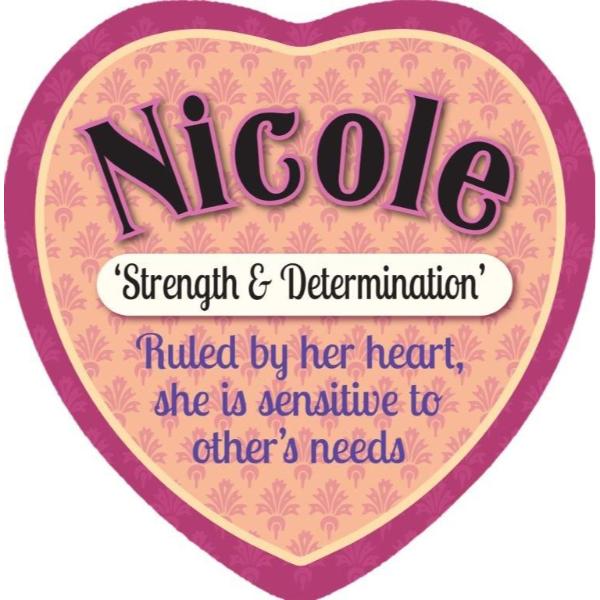 Ceramic Nicole Heart Magnet