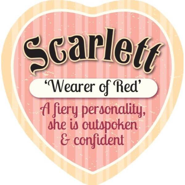 Ceramic Scarlett Heart Magnet