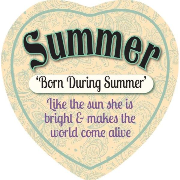 Ceramic Summer Heart Magnet