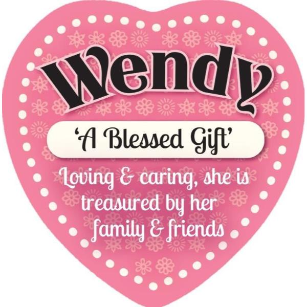 Ceramic Wendy Heart Magnet