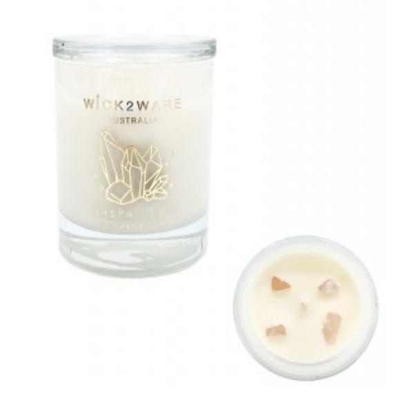 Wick2Wear Pink Watermelon Glass Candle Jar - 8cm x 7.5cm x 8.8cm