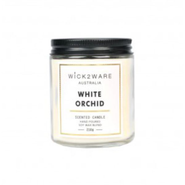 Wick2Wear White Orchid Scented Candle Jar - 210g