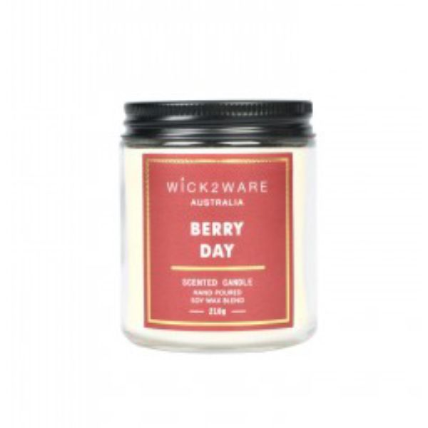 Wick2Wear Berry Day Scented Candle Jar - 210g
