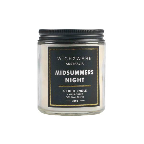 Wick2ware Midsummers Night Scented Candle Jar - 210g