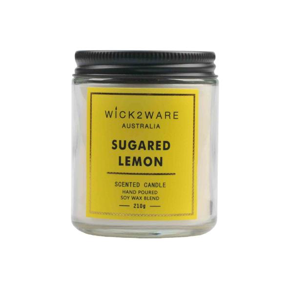 Wick2ware Sugared Lemon Scented Candle Jar - 210g