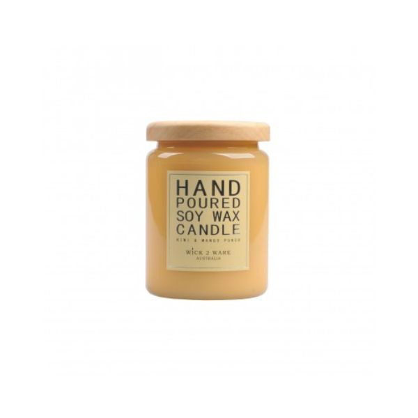 Wick2Ware Kiwi & Mango Punch Hand Poured Soy Wax Candle Jar - 580g