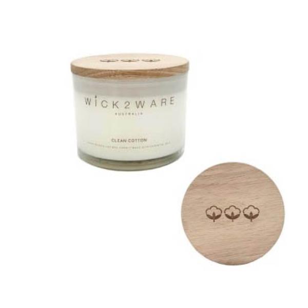 Wick2ware Clean Cotton Soy Wax Candle Jar - 340g