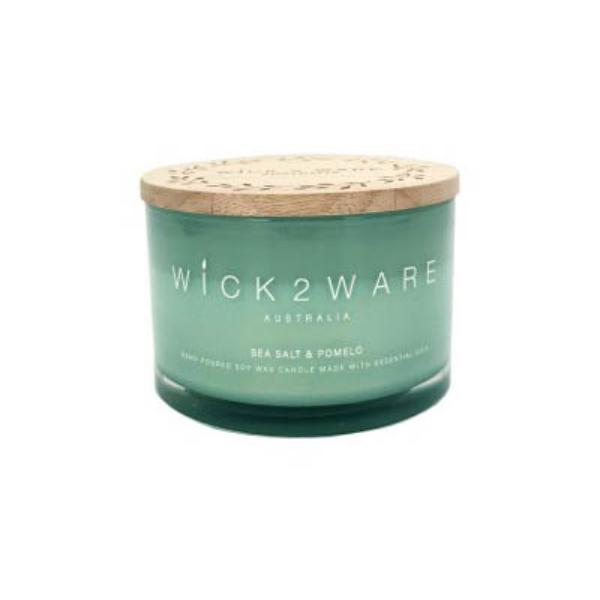 Wick2ware Sea Salt & Pomelo Soy Wax Candle Jar - 430g