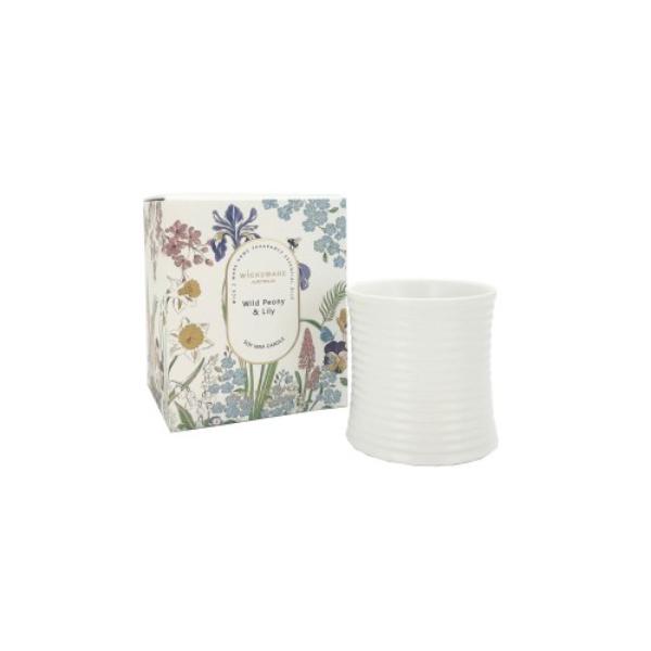 Wick2ware White Wild Peony & Lily Soy Candle Jar - 160g
