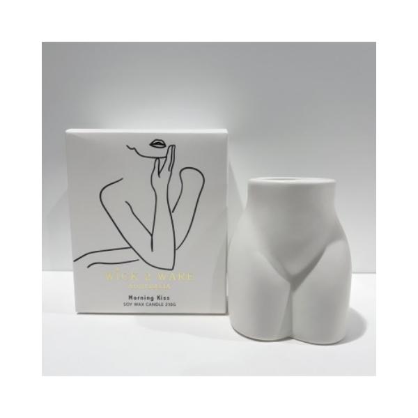Wick2wear White Morning Kiss Soy Wax Candle - 210g