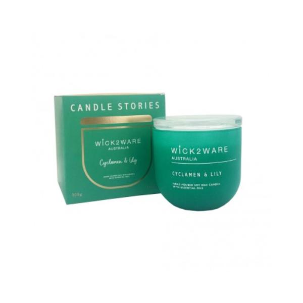 Wick2ware Cyclamen & Lily Soy Candle Jar - 300g