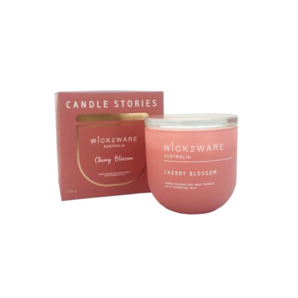 Wick2wear Cherry Blossom Soy Candle Jar - 300g