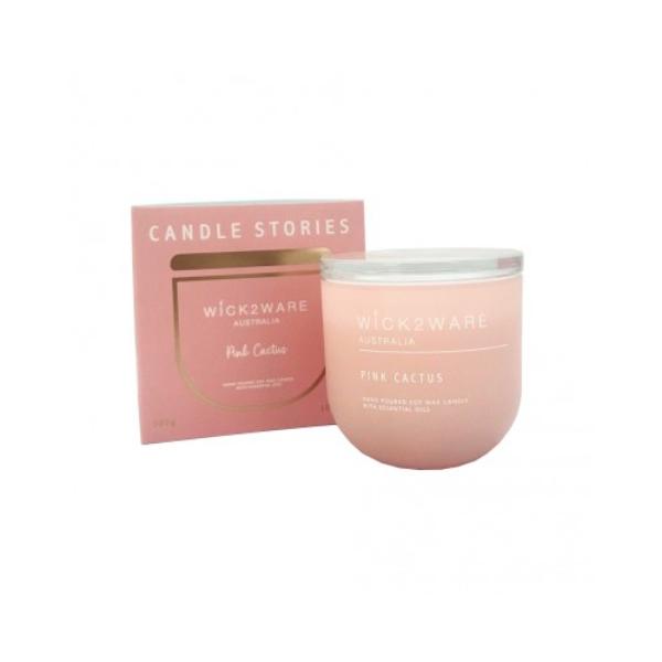 Pink Cactus Soy Candle Jar - 300g