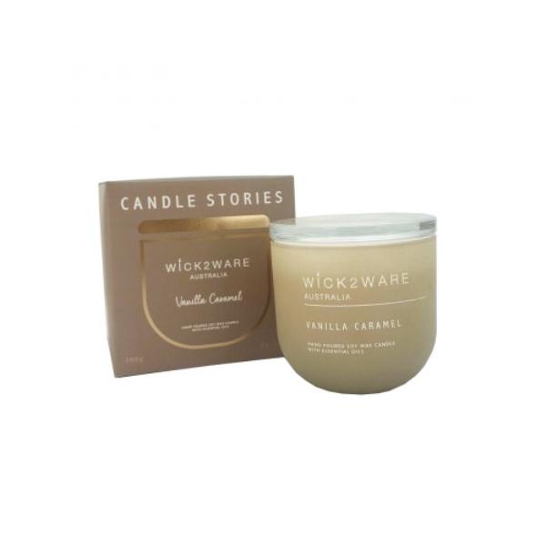Wick2ware Vanilla Caramel Soy Candle Jar - 300g