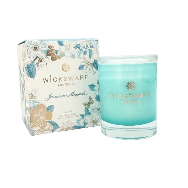 Wick2ware Jasmine Magnolia Soy Candle Jar - 260g