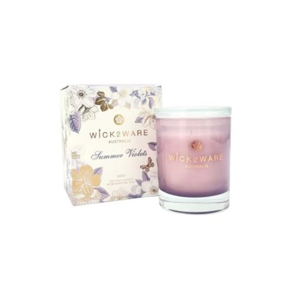 Wick2ware Summer Violet Soy Candle Jar - 260g