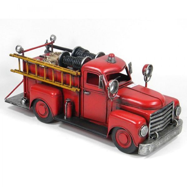 Red Metal Fire Truck - 36cm