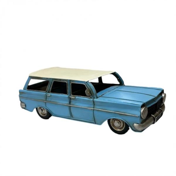 Metal Blue Car - 31.5cm x 13.5cm x 10cm