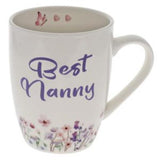 Load image into Gallery viewer, Best Nanny Spring Floral Coffee Mug - 250ml

